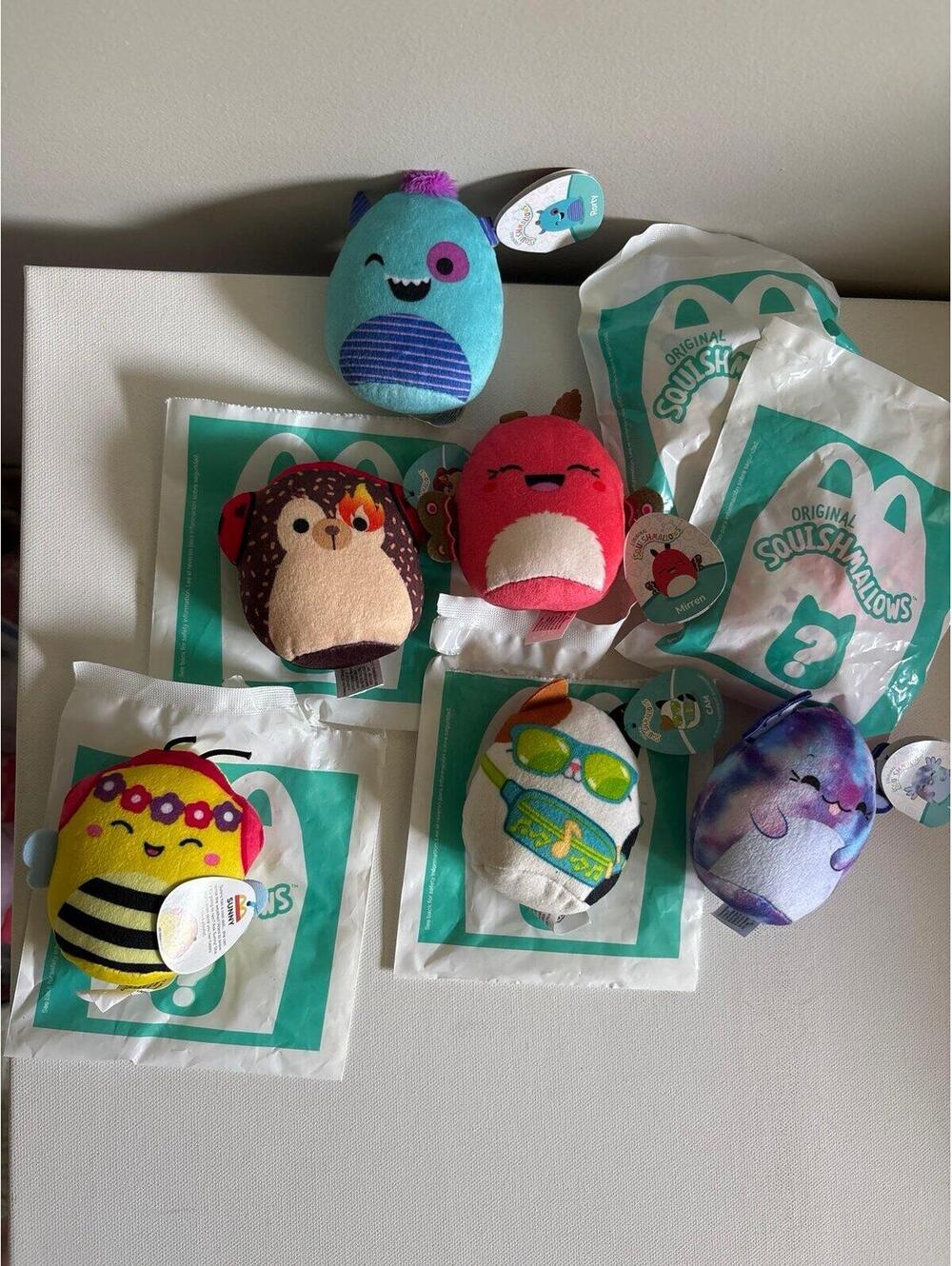 Lot of 8 Squishmallows Happy Meal toys